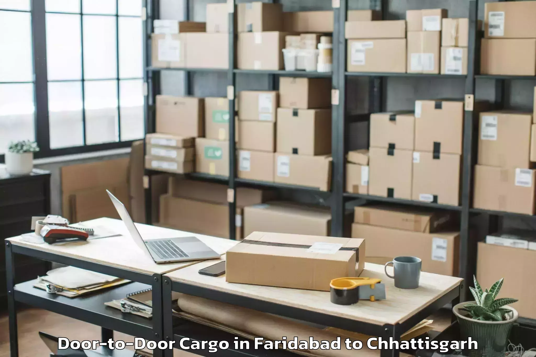 Affordable Faridabad to Bastar Door To Door Cargo